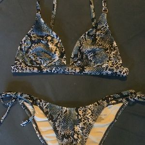 Snakeskin Bikini rushed bottom